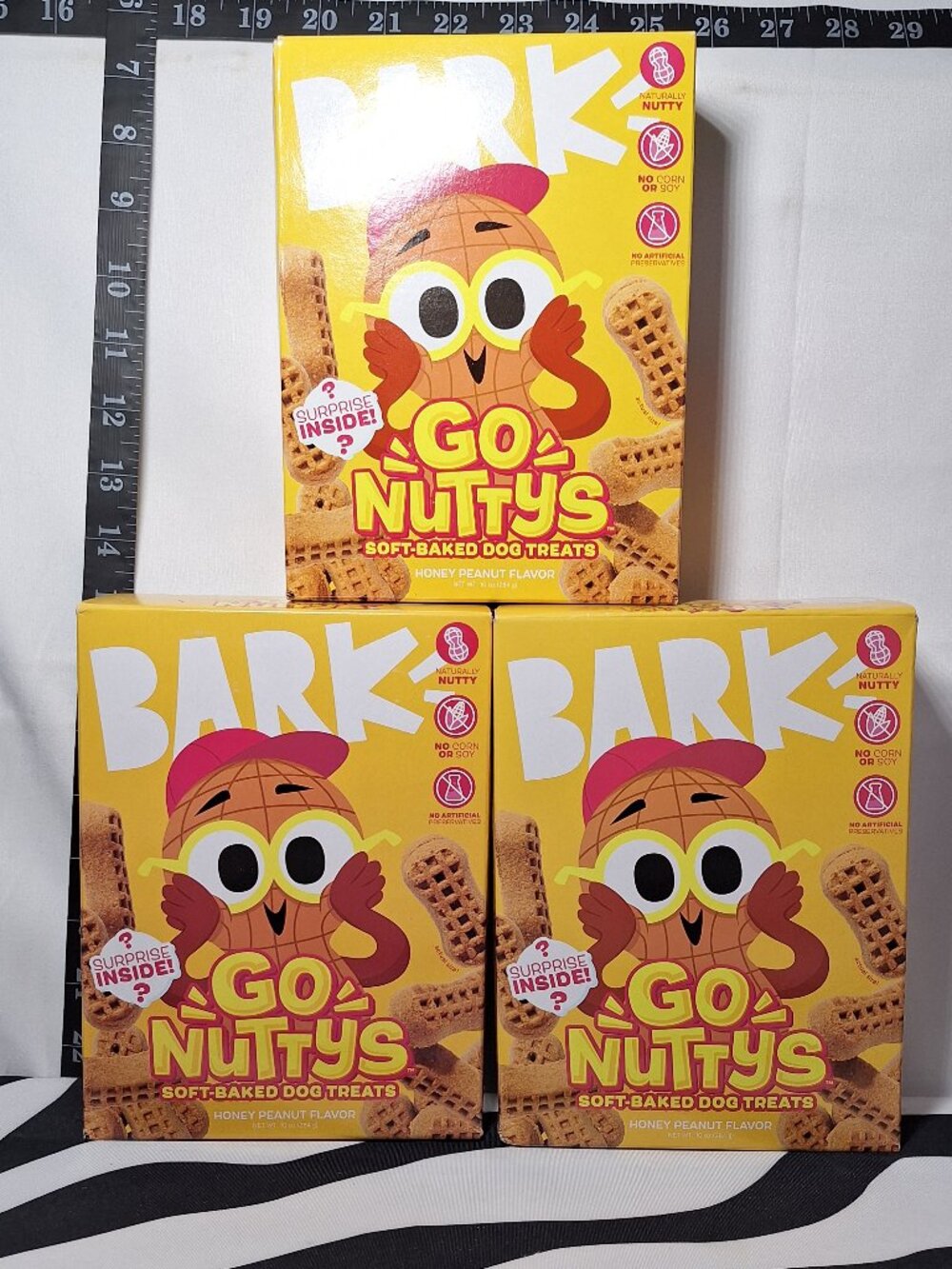 NWT Bark Go Nuttys Soft Baked Dog Treats, 3 pack